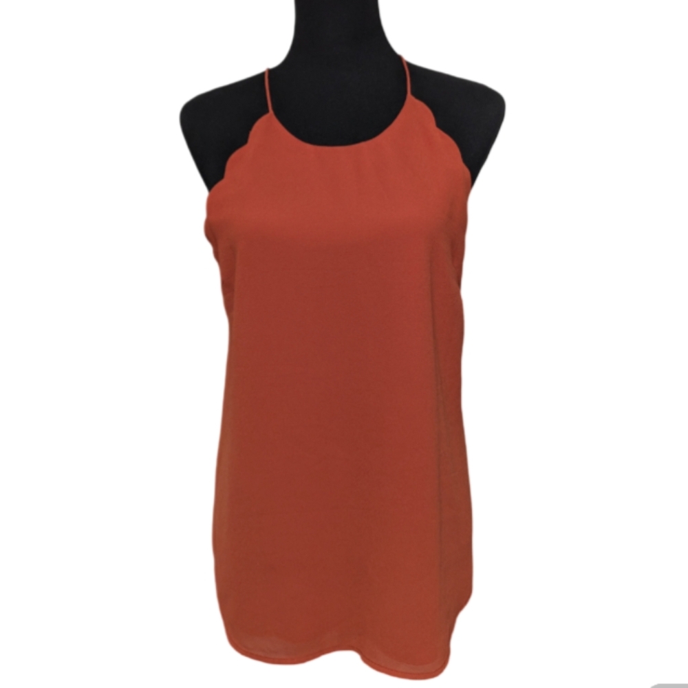 Norah Lined Spaghetti Strapped Camisole/Blouse Tank Top. Size: Medium